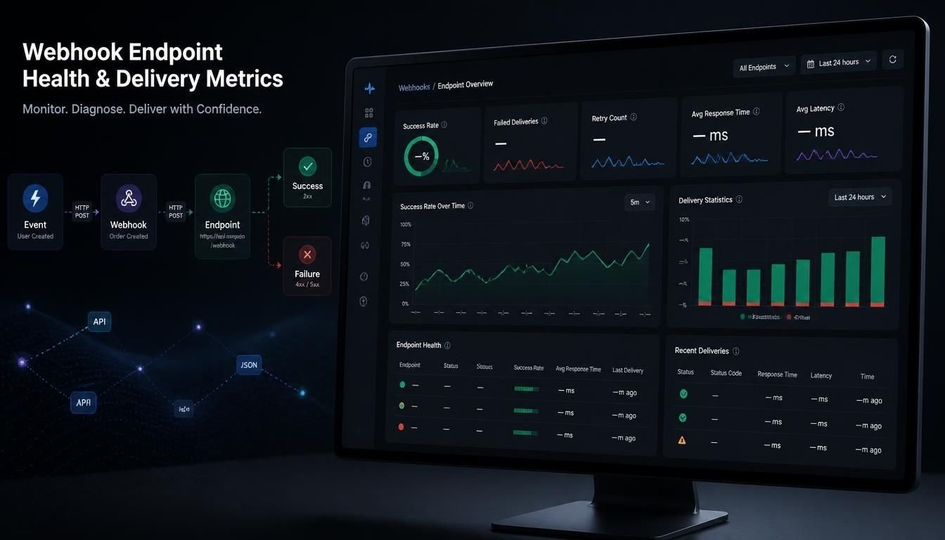 Webhook Endpoint Health Metrics Success Rate Delivery Statistics Schema